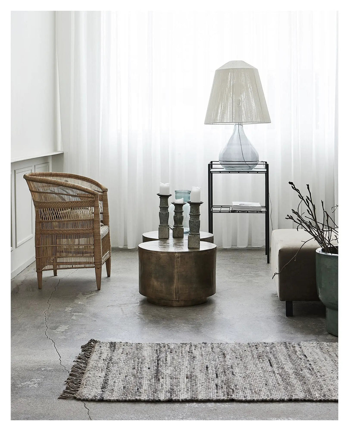 House Doctor Rota Sofabord, Ø50x35, Antik messing