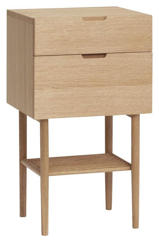 Hübsch Acorn Sengebord med skuffer, Eg - Botrendy