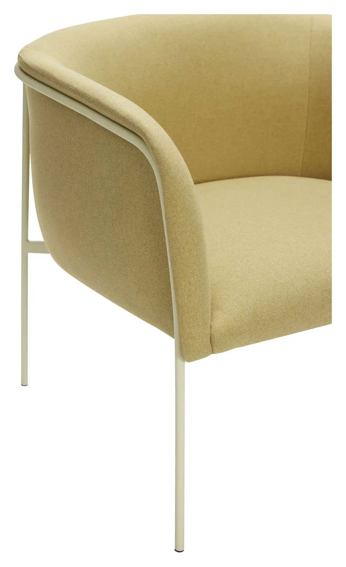 Hübsch Eyrie Loungestol, Gul stof/Lysegrøn metal - Unoliving.com
