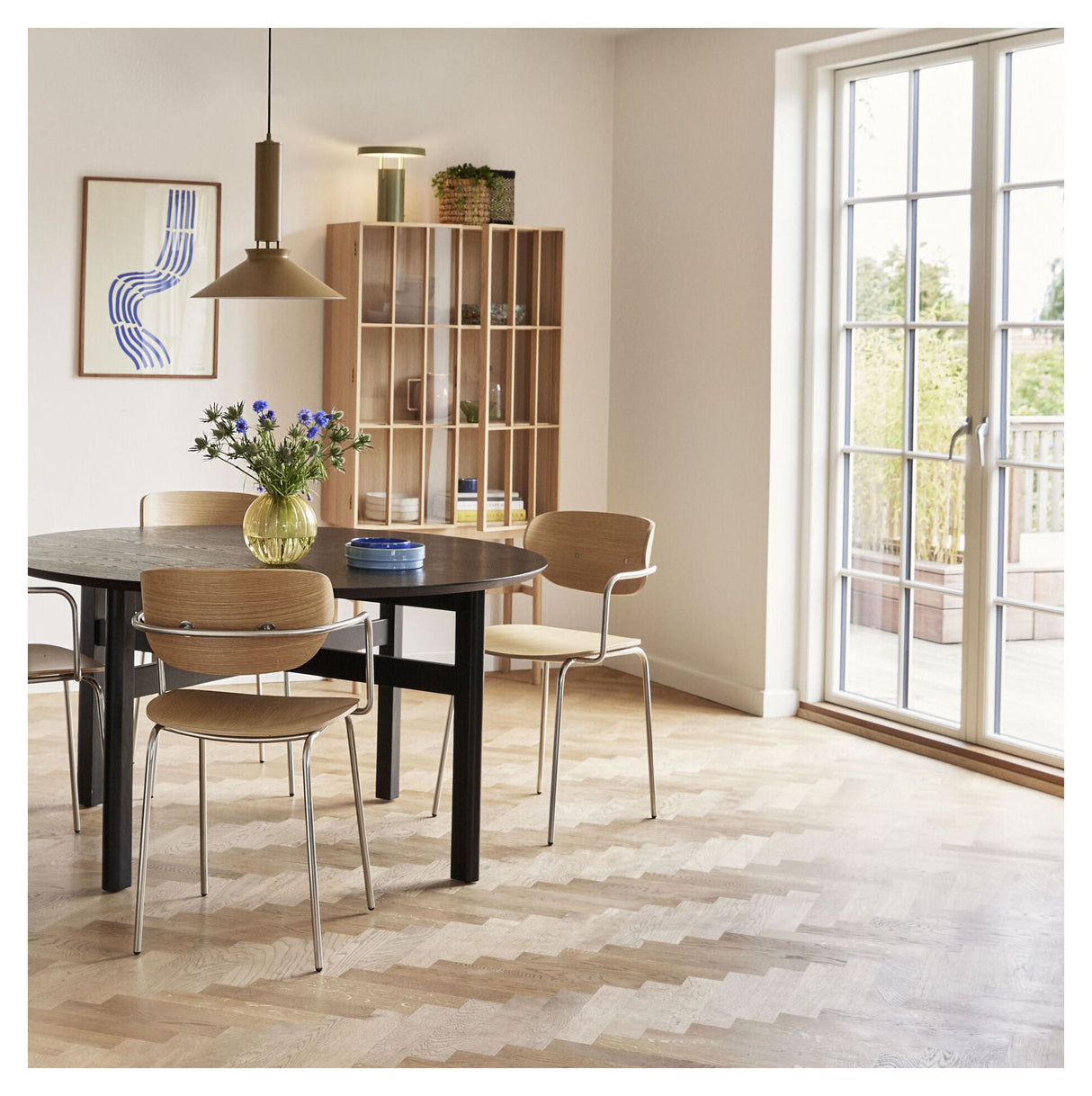 Hübsch Fjord Spisebord, sort træ - Unoliving.com