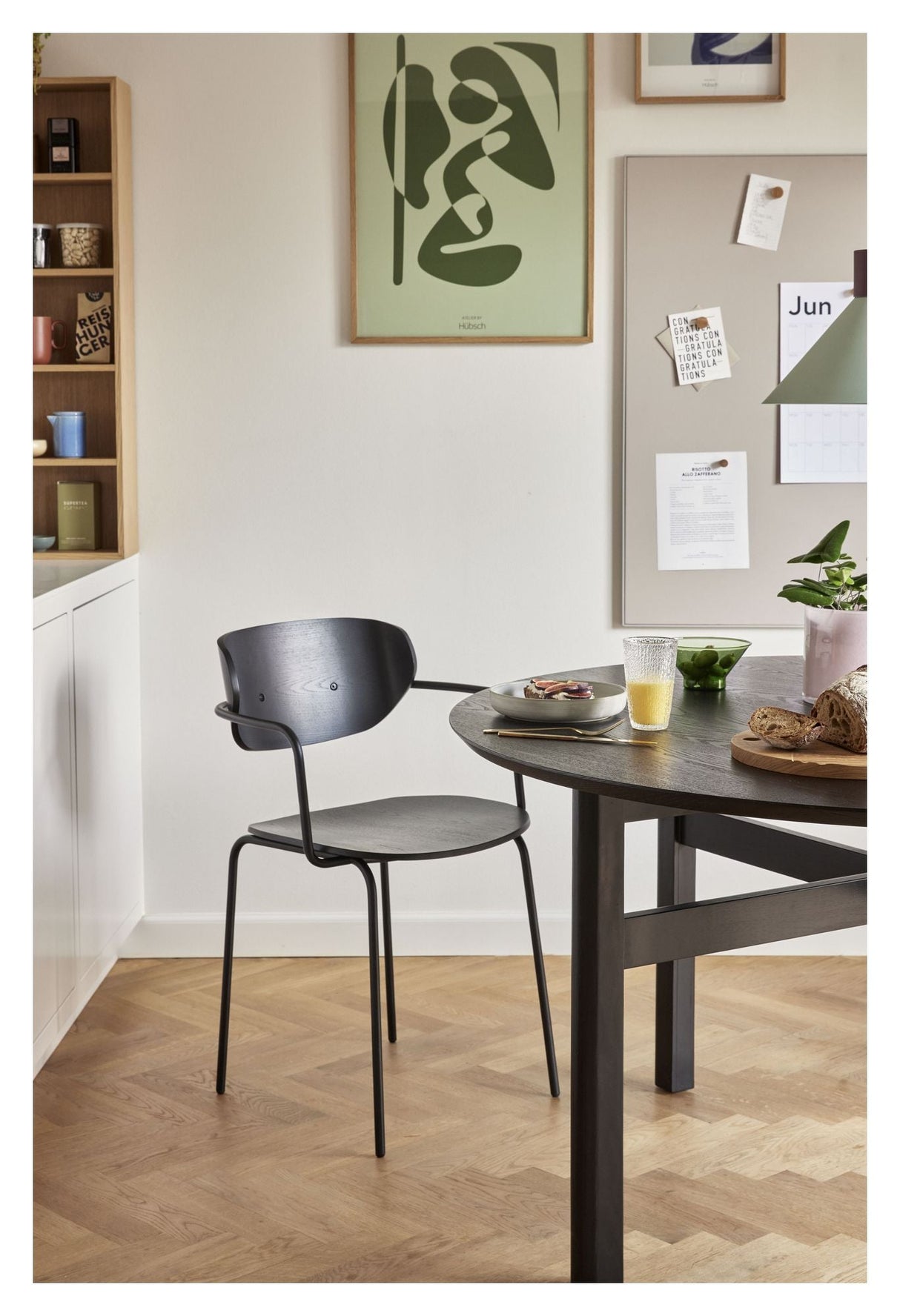 Hübsch Fjord Spisebord, sort træ - Unoliving.com