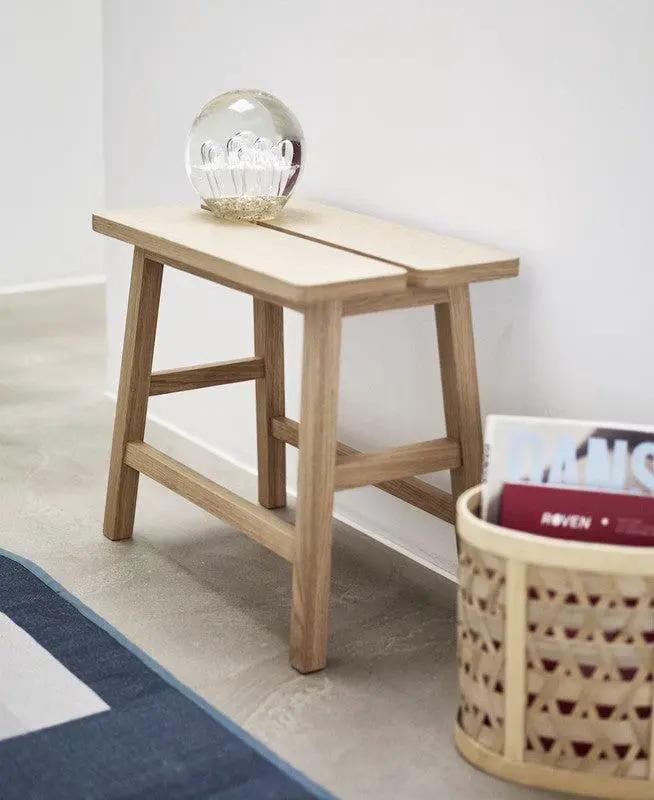Hübsch Ground Skammel H45, Eg/MDF - Unoliving.com