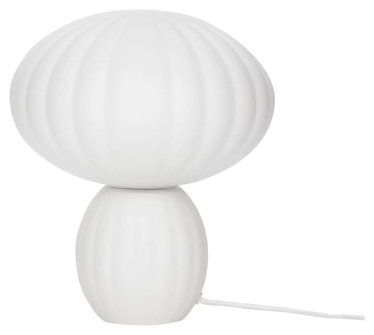 Hübsch Kumu Bordlampe, glas, opal hvid