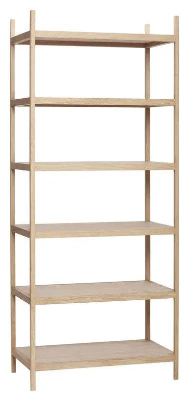 Hübsch Library Reol m. 6 hylder, Egefinér - Unoliving.com