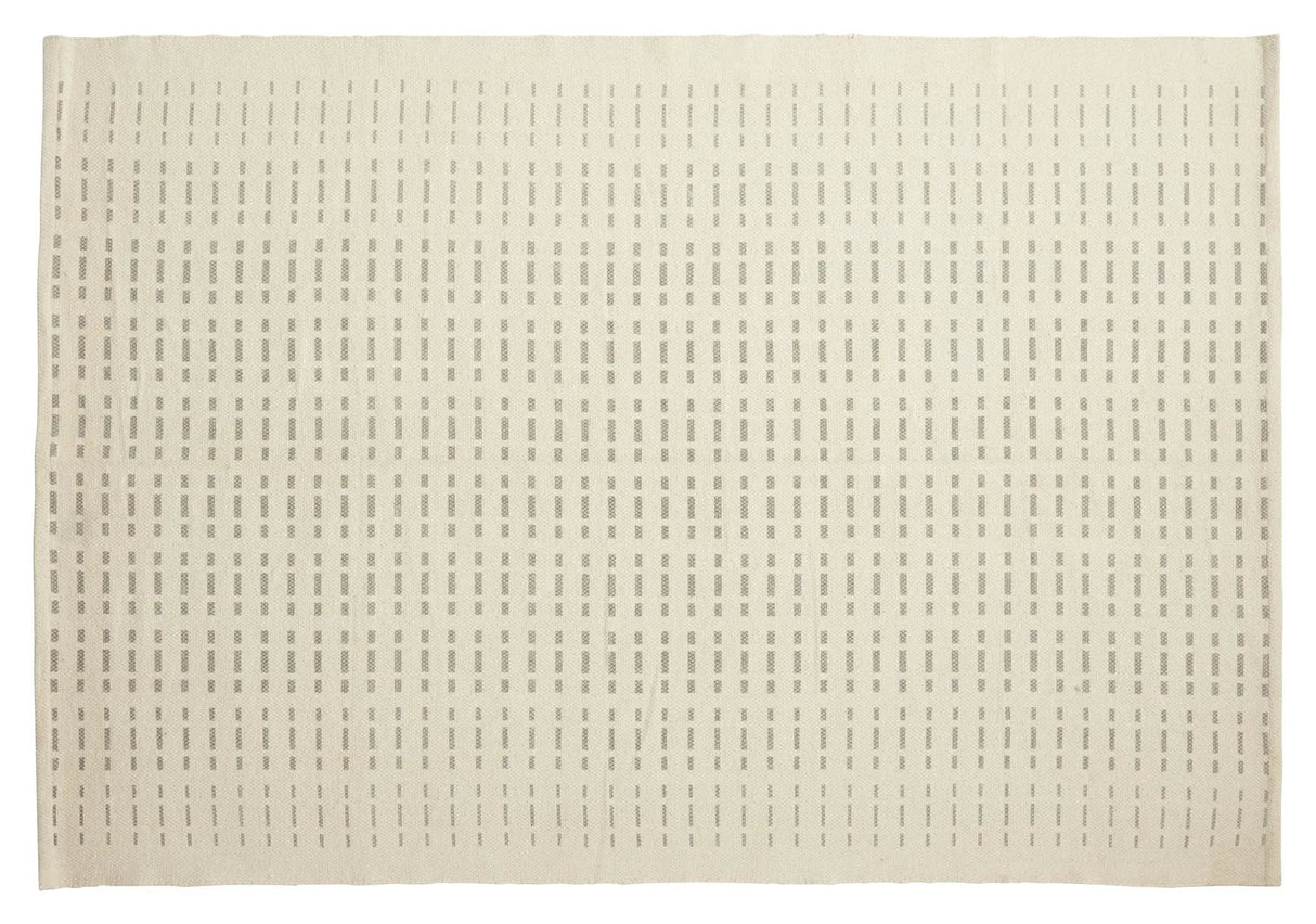 Hübsch Pin Tæppe, off white/grå