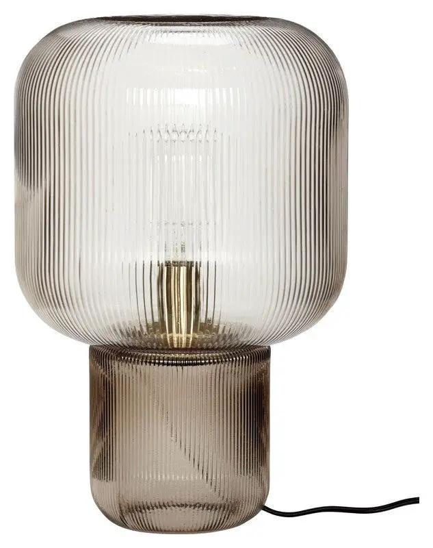 Hübsch Pirum Bordlampe, glas, røget - Unoliving.com