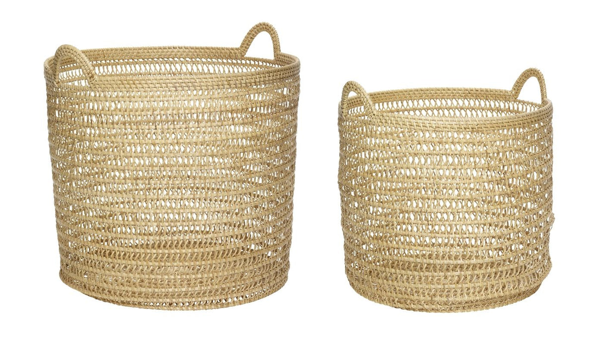 Hübsch Weave Kurve m. håndtag, Rattan - Unoliving.com