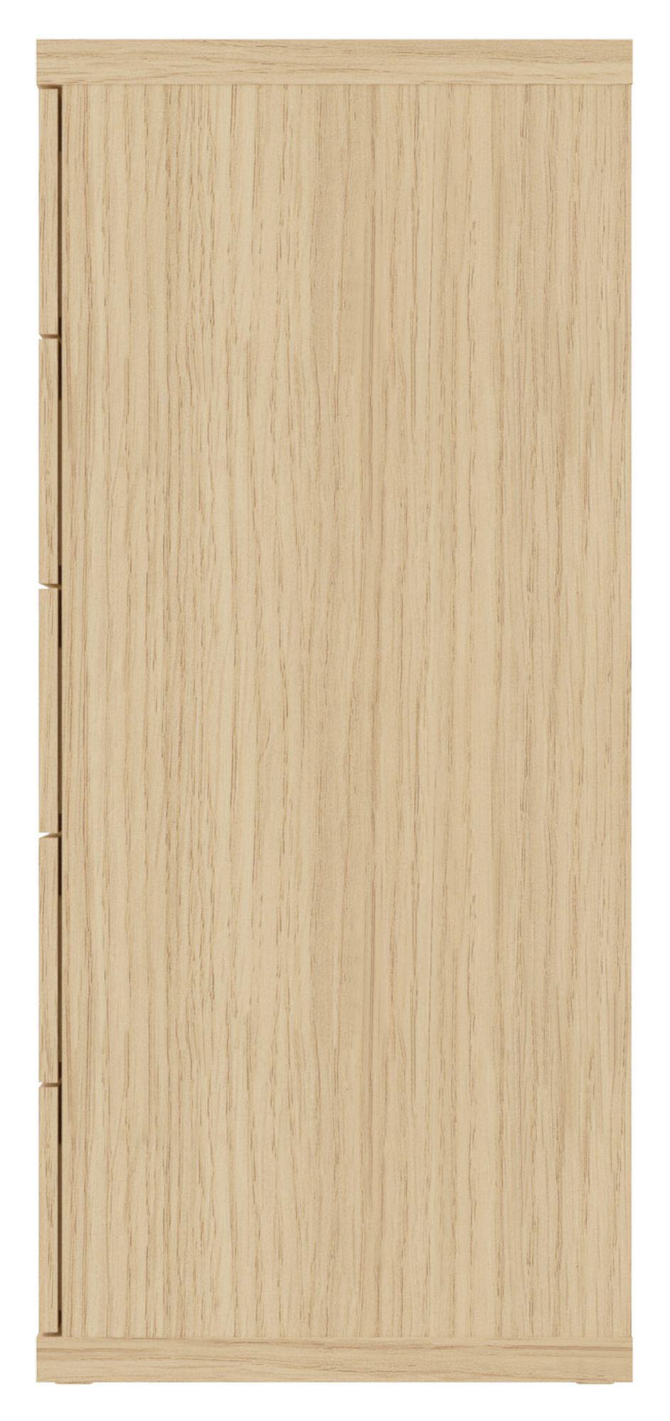 Hugo Kommode m. 5 skuffer og bøjlestang, Natur - Unoliving.com