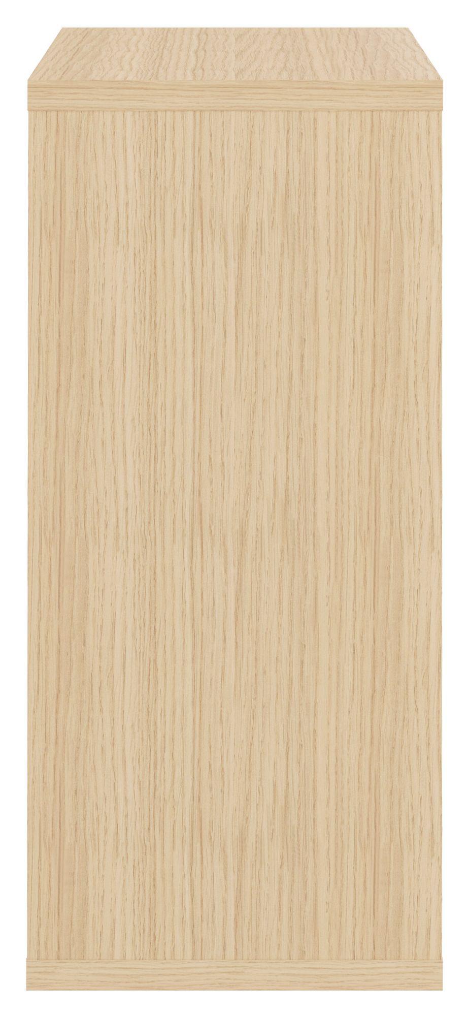 Hugo Kommode m. 5 skuffer og skab, Grå/Natur - Unoliving.com