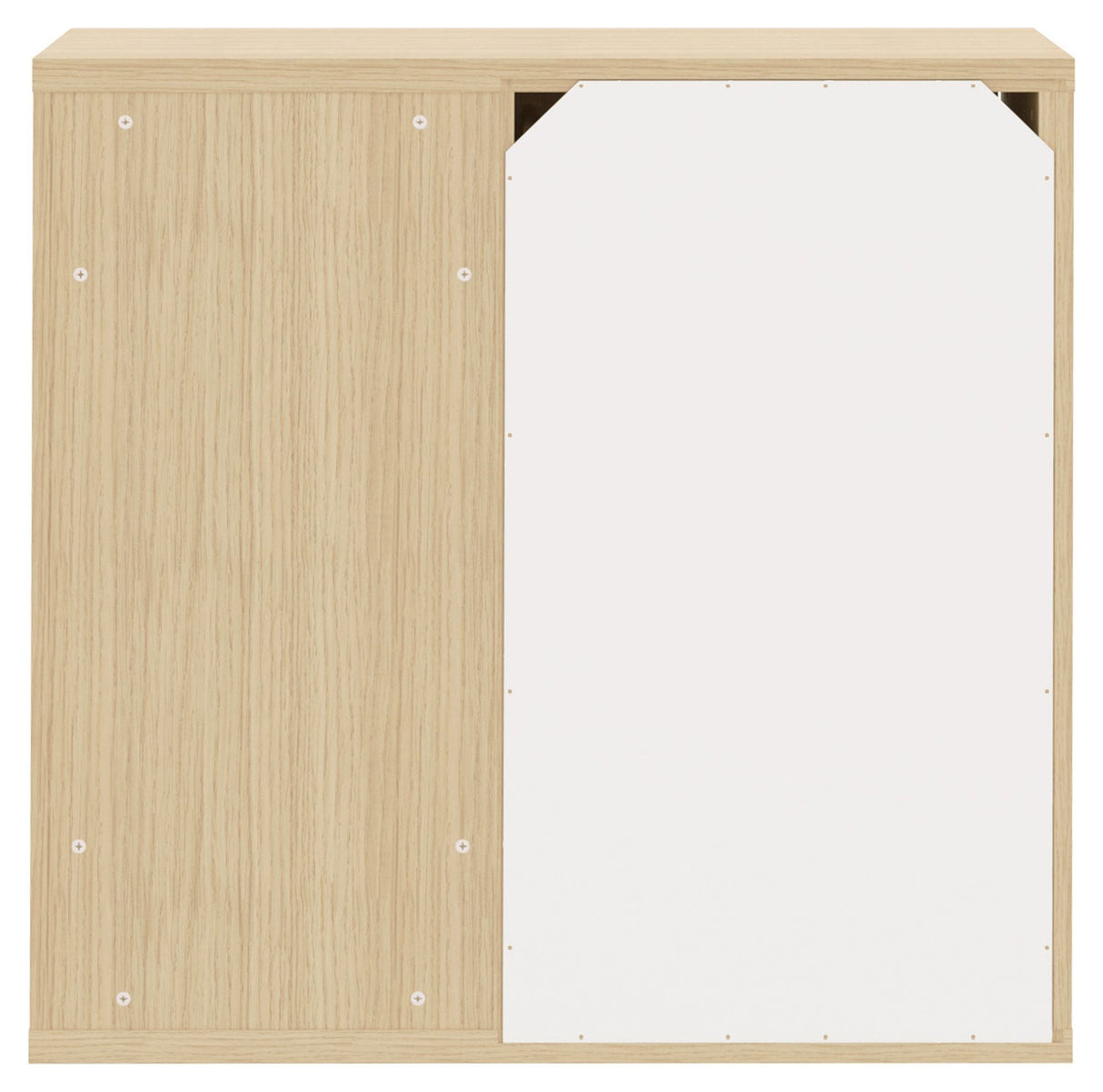 Hugo Kommode m. 5 skuffer og skab, Hvid/Natur - Unoliving.com