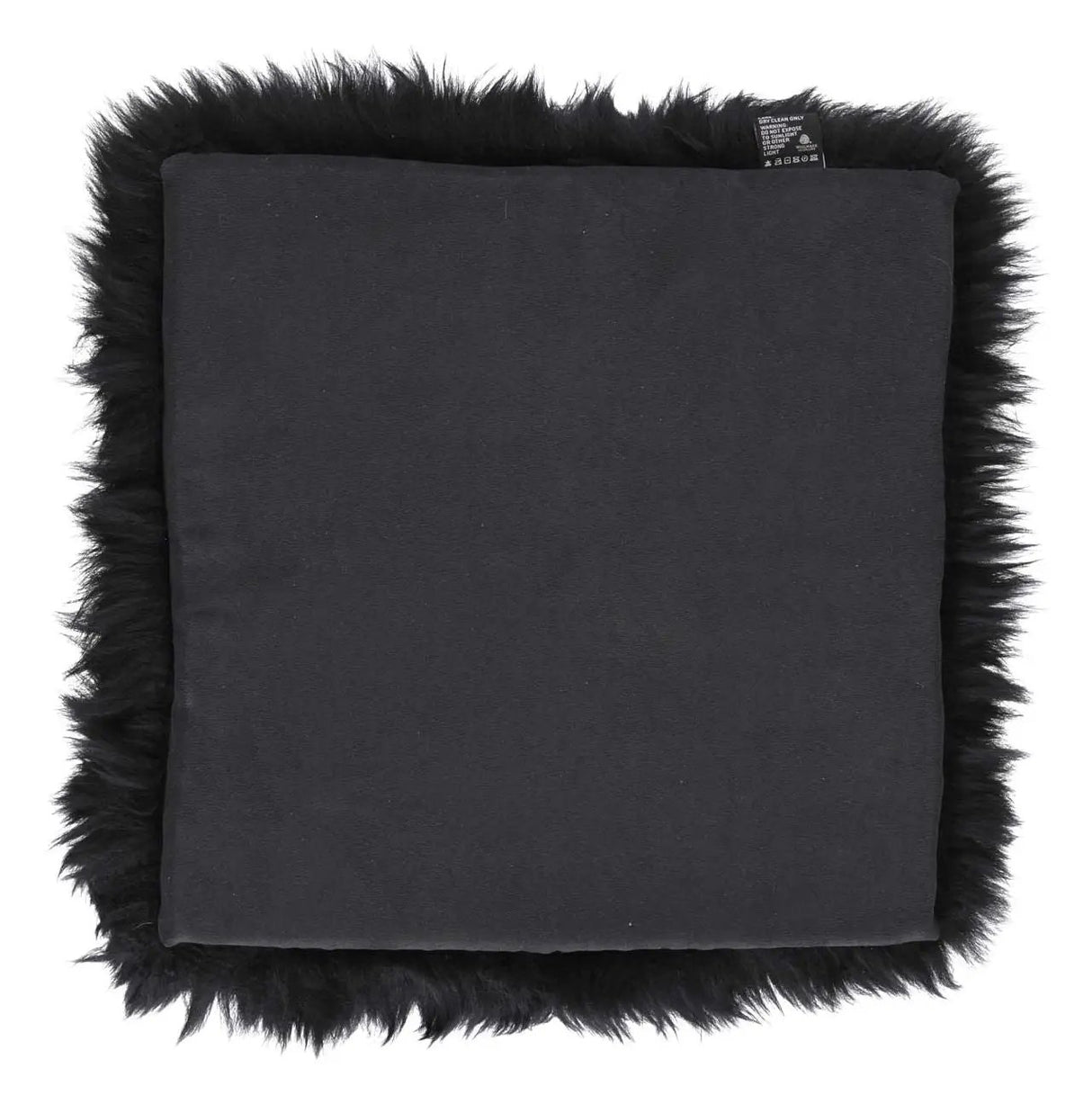 Hynde af Premium NZ langhåret lammeskind - Sort, 37x37