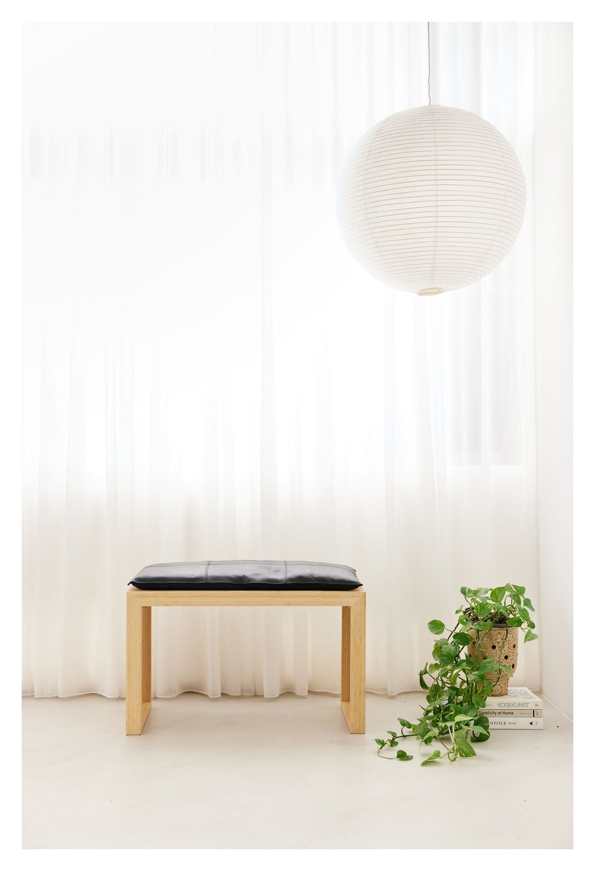 Hynde til Rib bænk B: 73cm, Sort læder - Unoliving.com