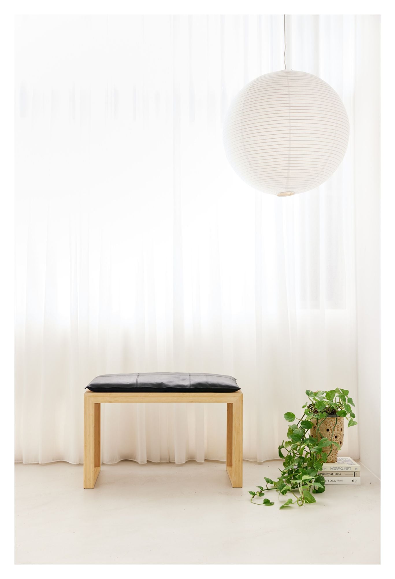 Hynde til Rib bænk B: 73cm, Sort læder - Unoliving.com