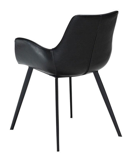 Hype Armstol, vintage sort kunstlæder/sorte ben - Unoliving.com