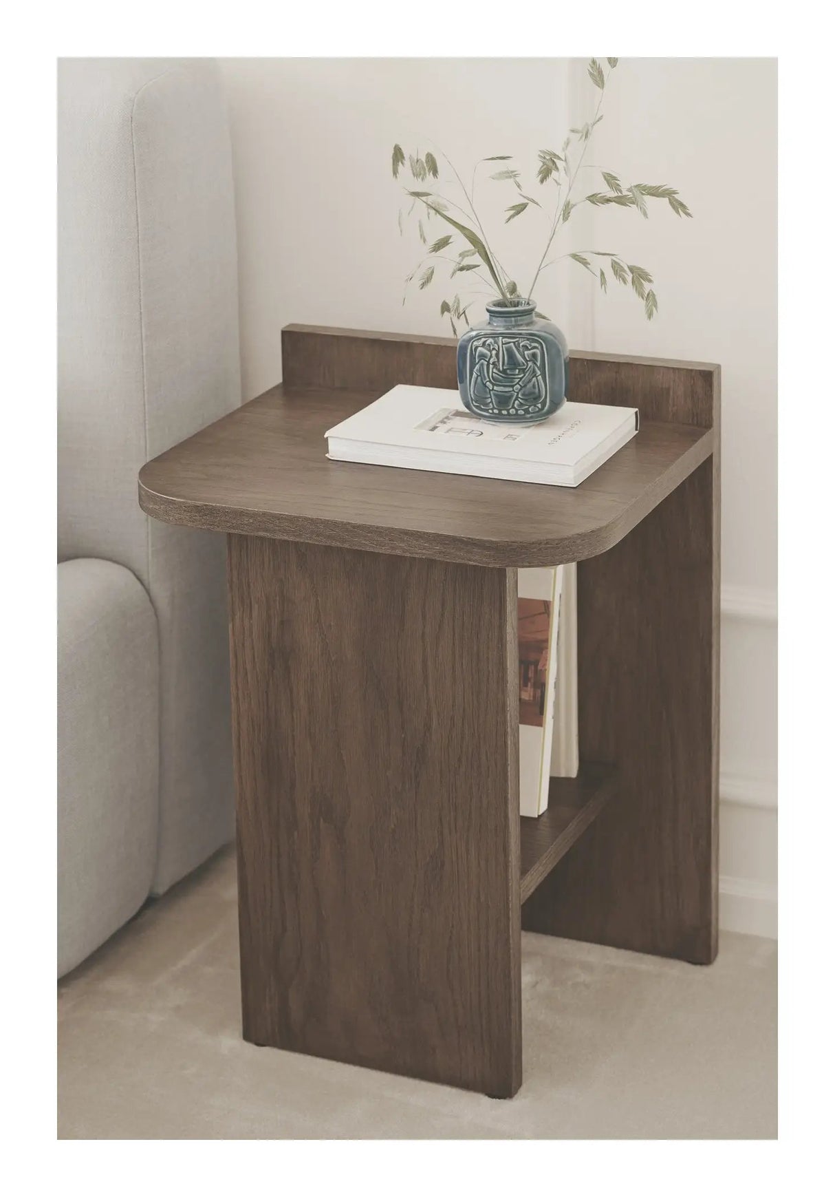 Ismo Sidebord 56x33,5x40, Mørk Eg - Unoliving.com