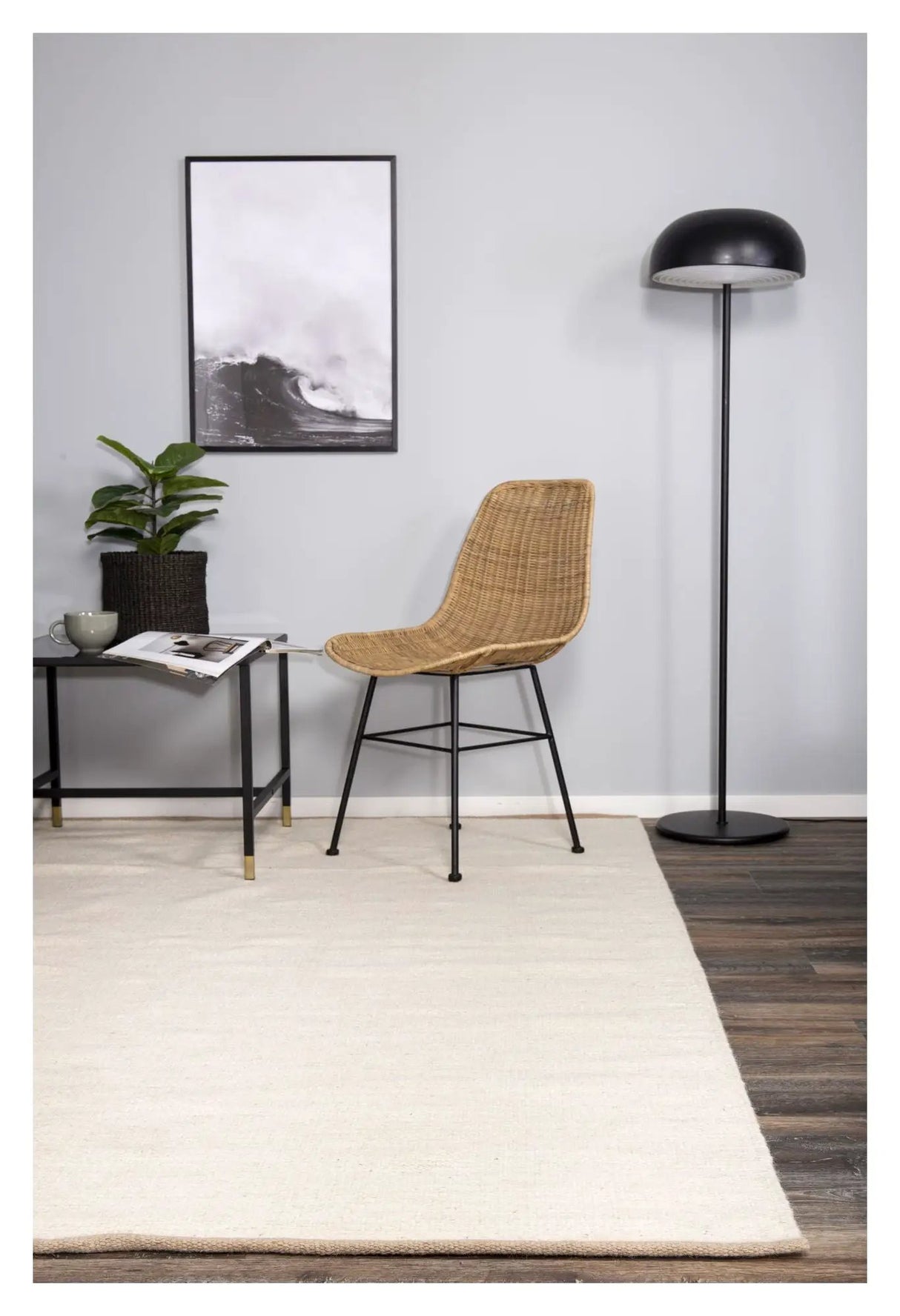 Jaipur uldmix tæppe, 170x240, Beige - Unoliving.com