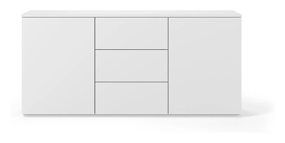 Join Skænk m. 2 låger og 3 skuffer, Mat hvid, 180x50x84 - Unoliving.com