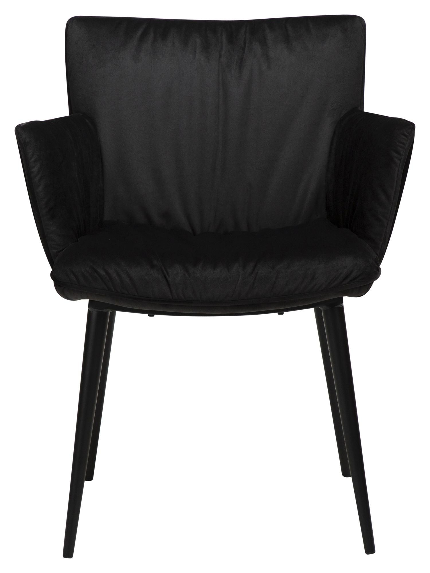 Join Spisebordsstol m. armlæn, Sort Velour - Unoliving.com