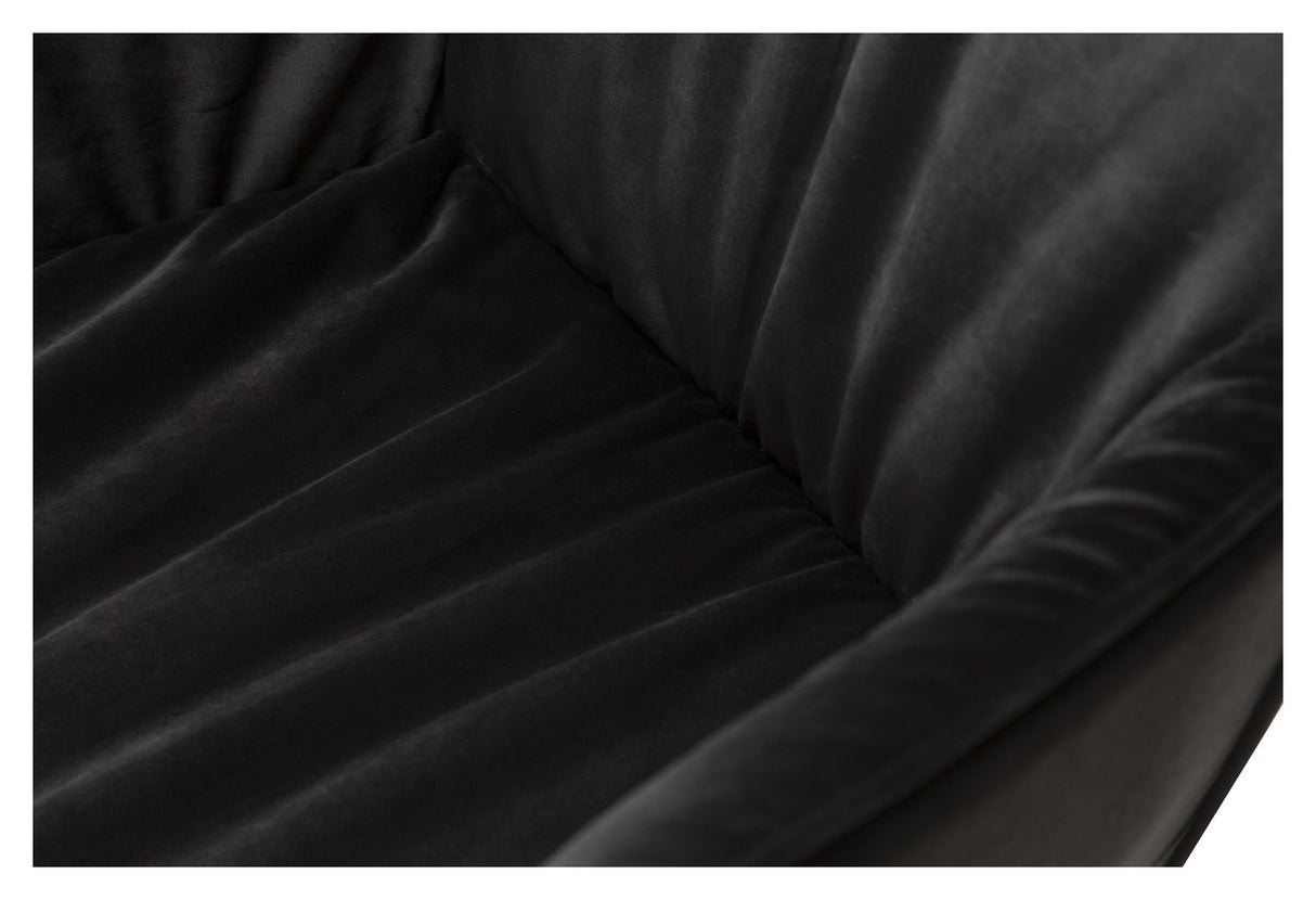 Join Spisebordsstol m. armlæn, Sort Velour - Unoliving.com