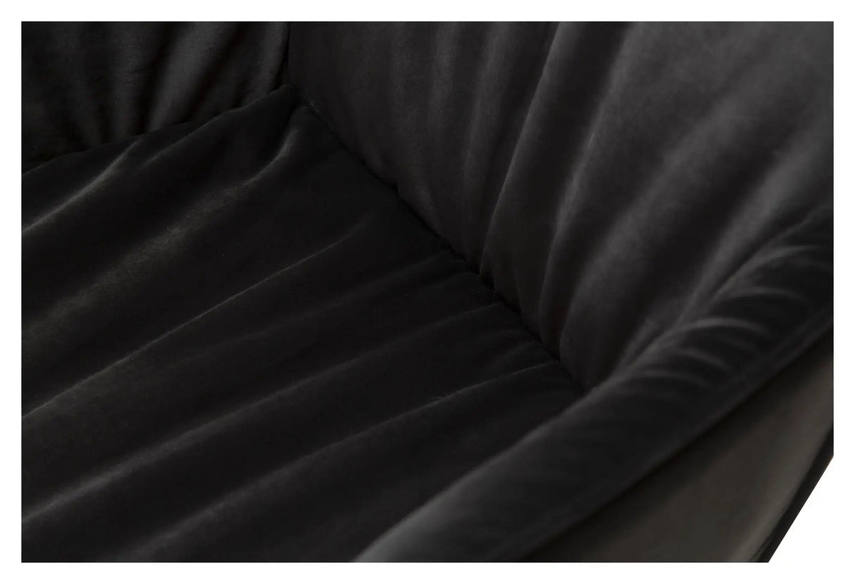 Join Spisebordsstol m. armlæn, Sort Velour - Unoliving.com