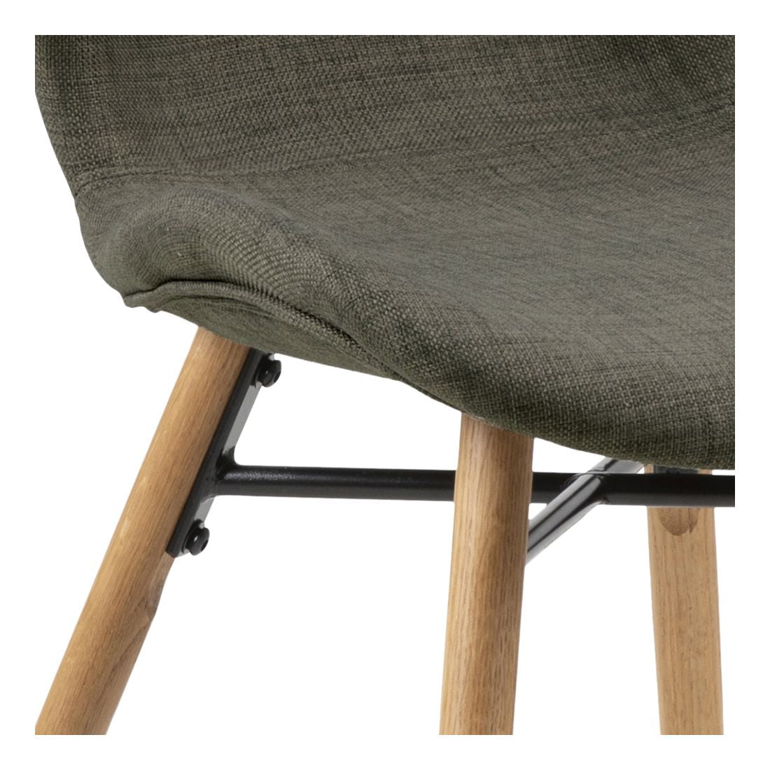 Kali Spisebordsstol, Khakigrønt stof/Olieret eg