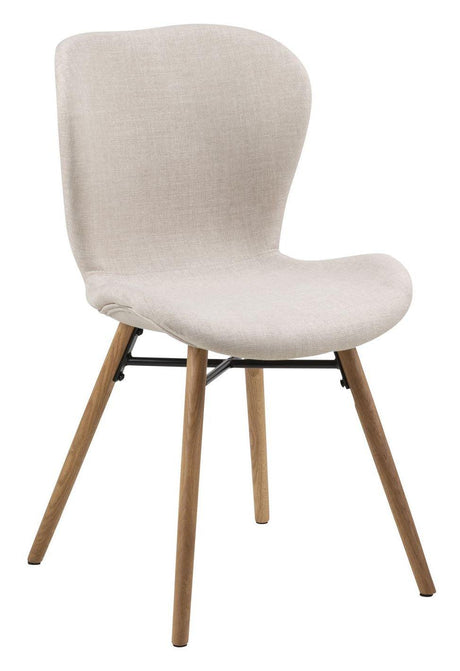 Kali Spisebordsstol, Sandfarvet stof/Olieret eg