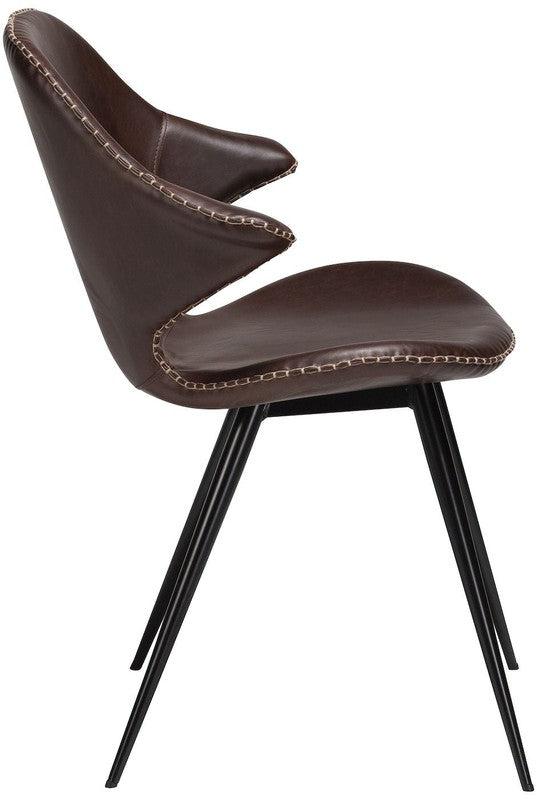 Karma Spisebordsstol, Vintage Cocoa Kunstlæder - Unoliving.com