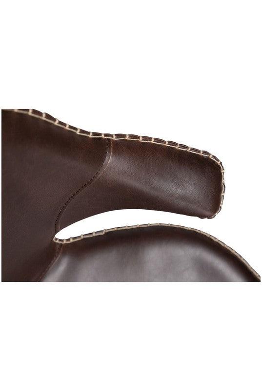 Karma Spisebordsstol, Vintage Cocoa Kunstlæder - Unoliving.com