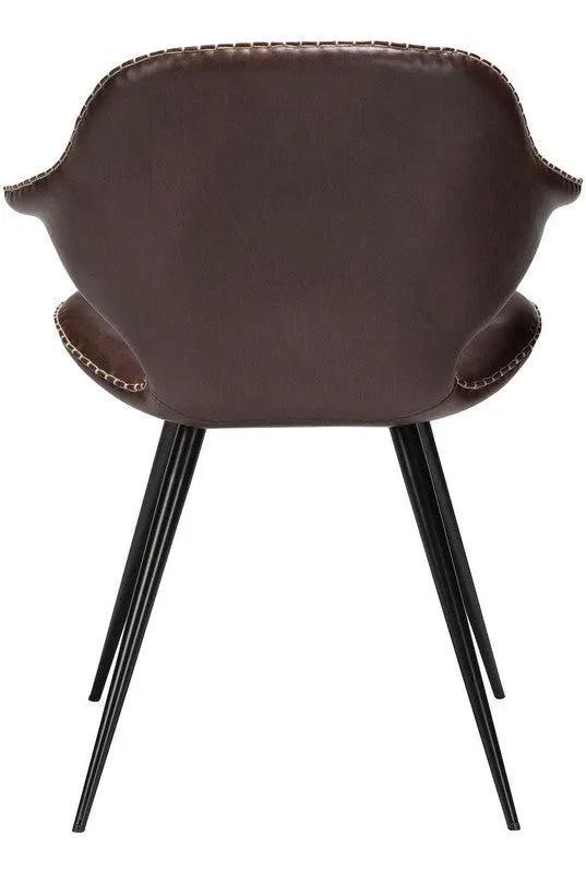 Karma Spisebordsstol, Vintage Cocoa Kunstlæder - Unoliving.com