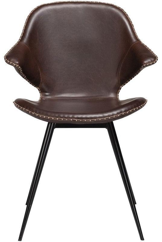 Karma Spisebordsstol, Vintage Cocoa Kunstlæder - Unoliving.com