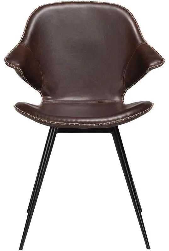 Karma Spisebordsstol, Vintage Cocoa Kunstlæder - Unoliving.com