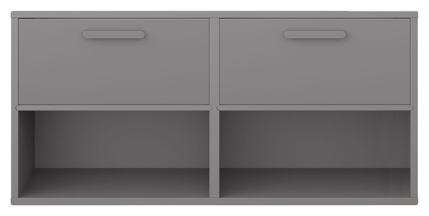 Keep Reol med 2 faste hylder. Modul 002, Grafit - Unoliving.com