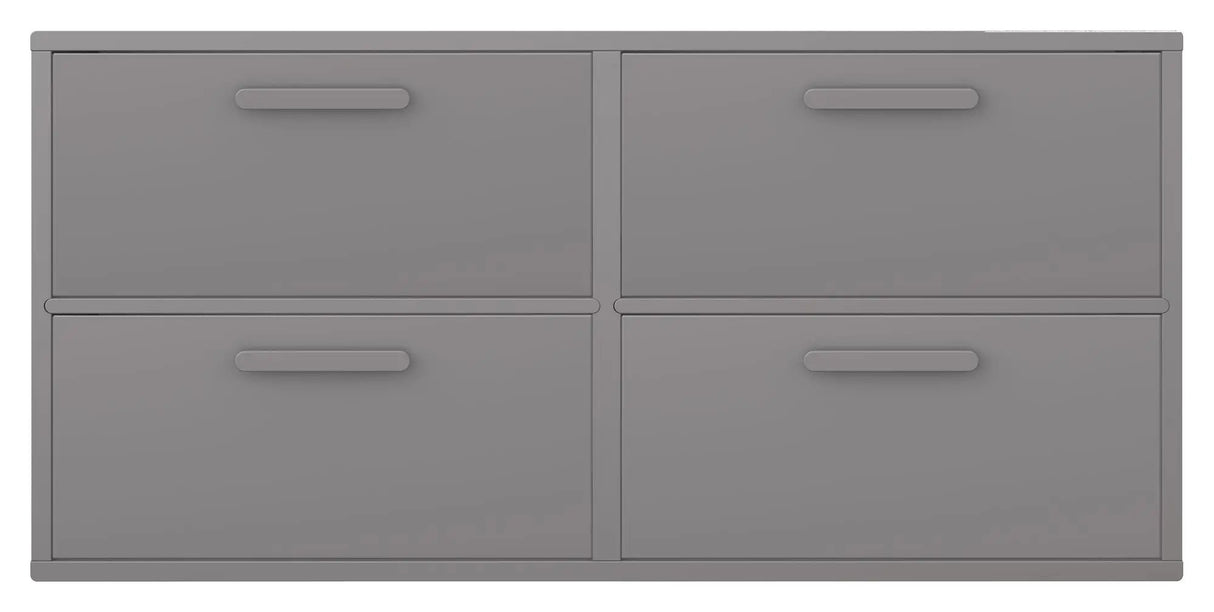 Keep Reol med 2 faste hylder. Modul 002, Grafit - Unoliving.com