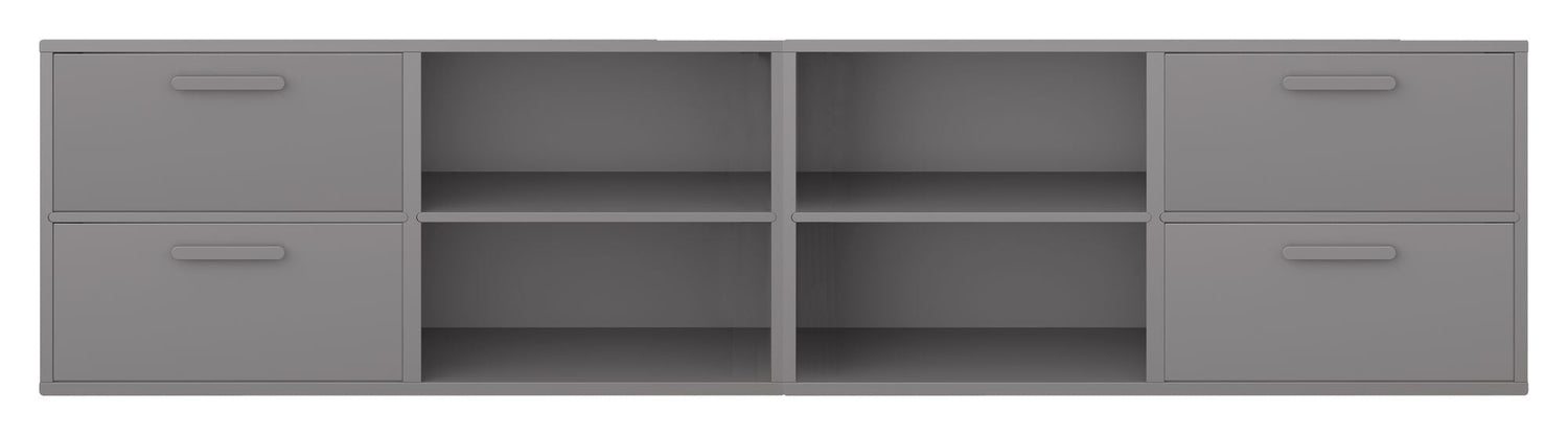 Keep Reol med 2 faste hylder. Modul 002, Grafit - Unoliving.com