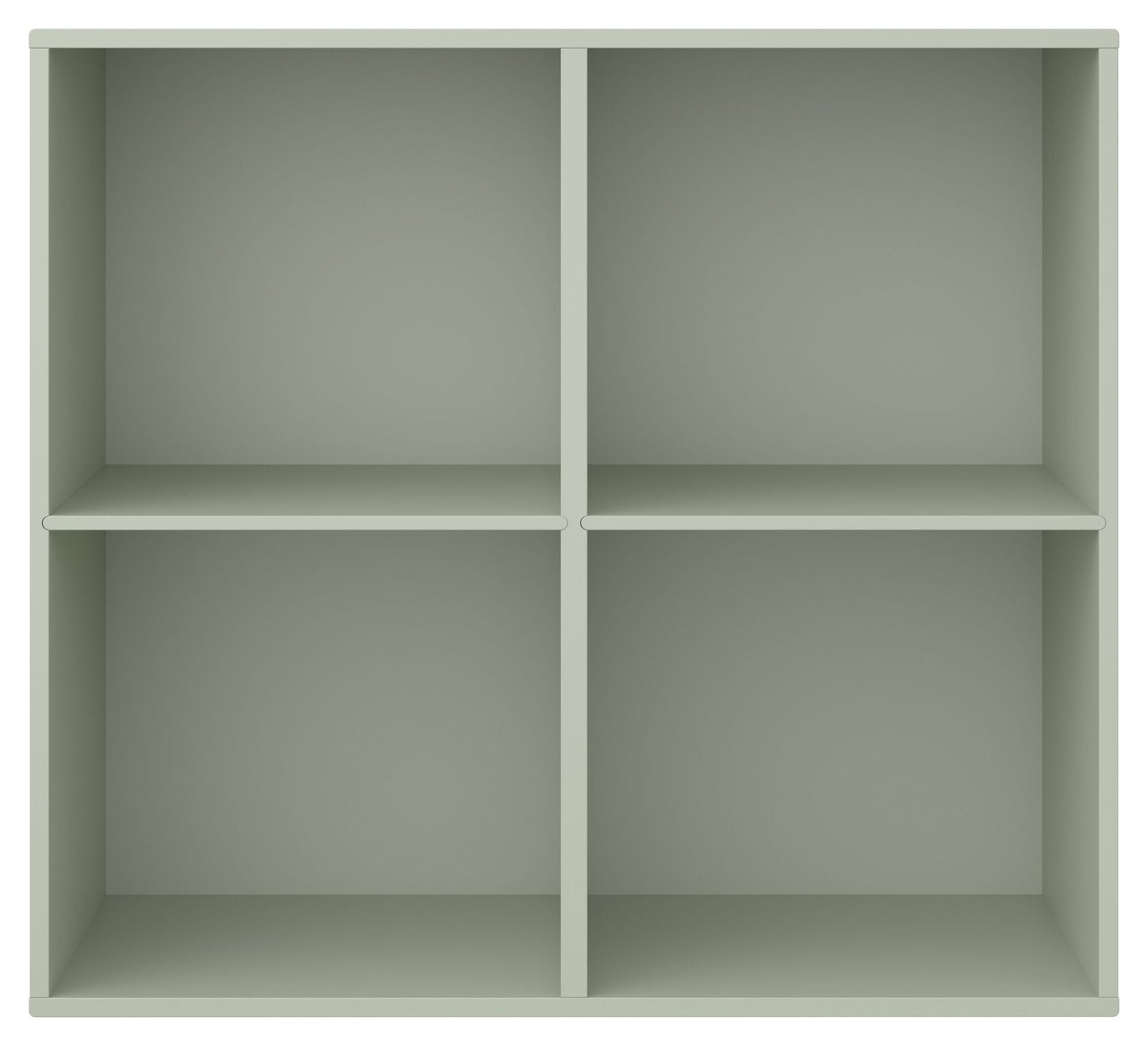 Keep Reol med 2 faste hylder. Modul 006, Støvet grøn - Unoliving.com