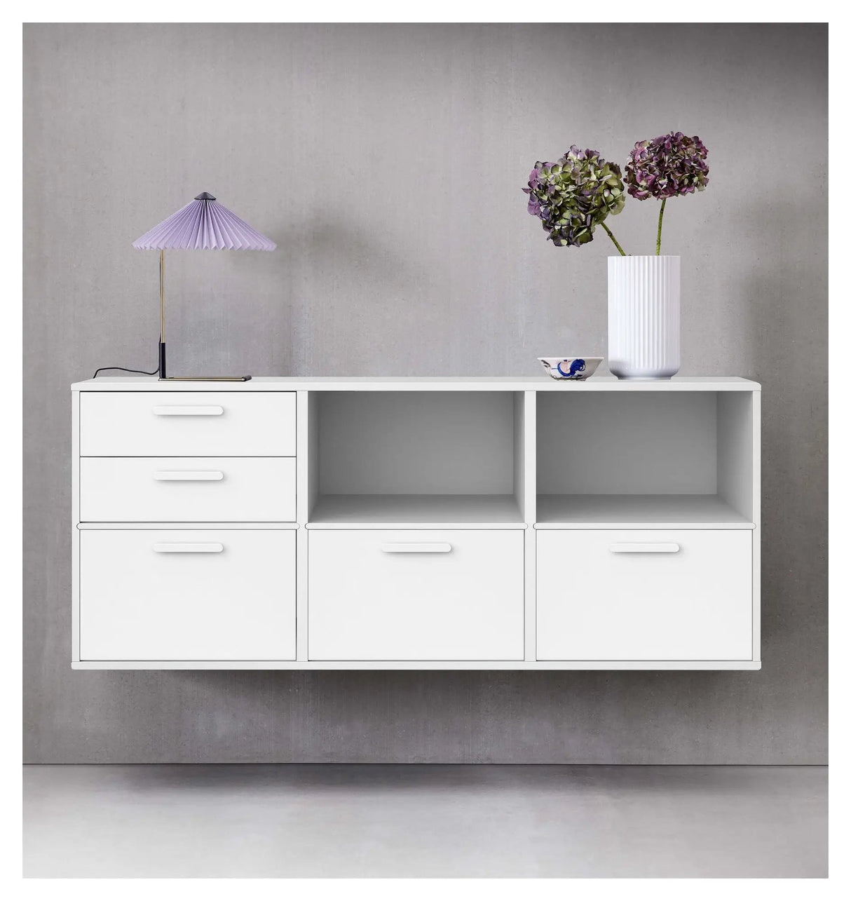 Keep Reol med 3 faste hylder. Modul 005, Hvid - Unoliving.com