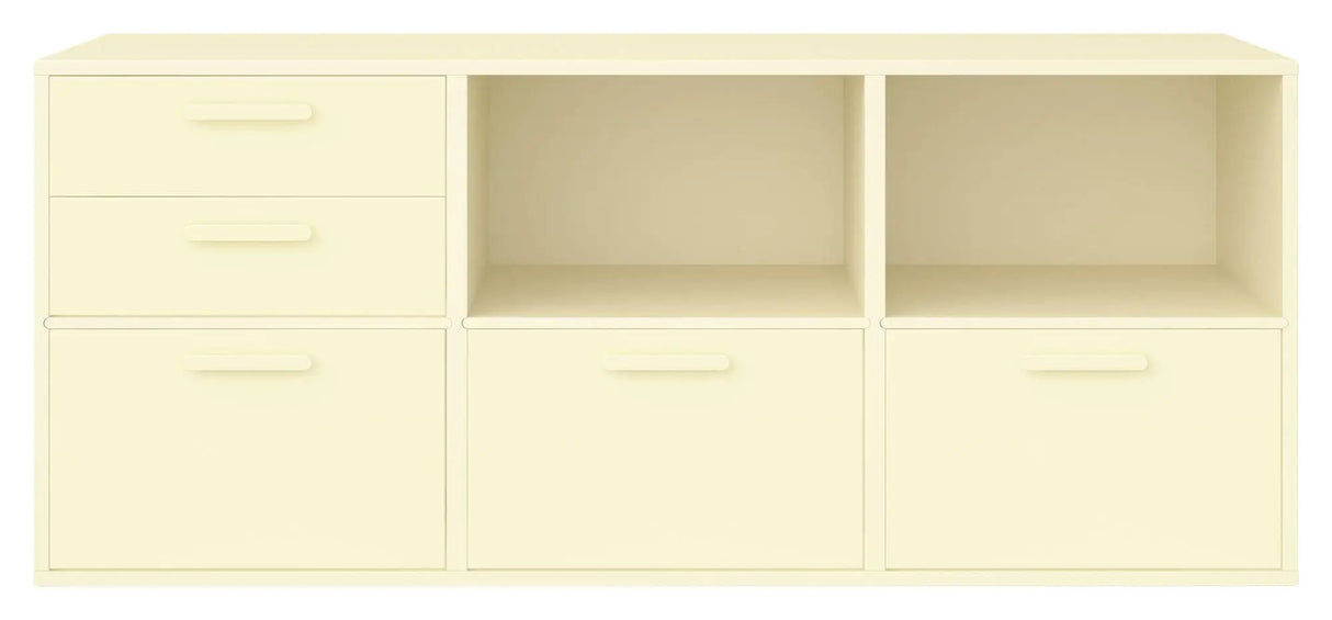 Keep Reol med 3 faste hylder. Modul 005, Lys gul - Unoliving.com