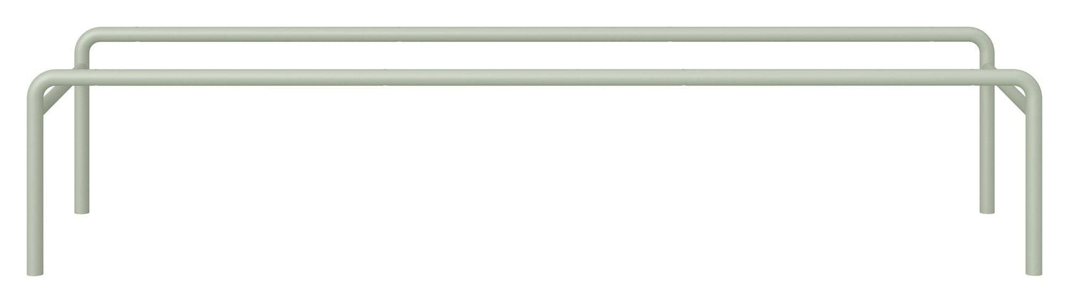 Keep, metal sokkel til B:133,8 cm, Støvet grøn