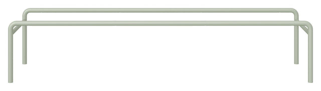 Keep, metal sokkel til B:133,8 cm, Støvet grøn