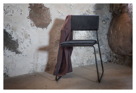 Kenth Spisebordsstol, Sort Velour/Jern - Unoliving.com