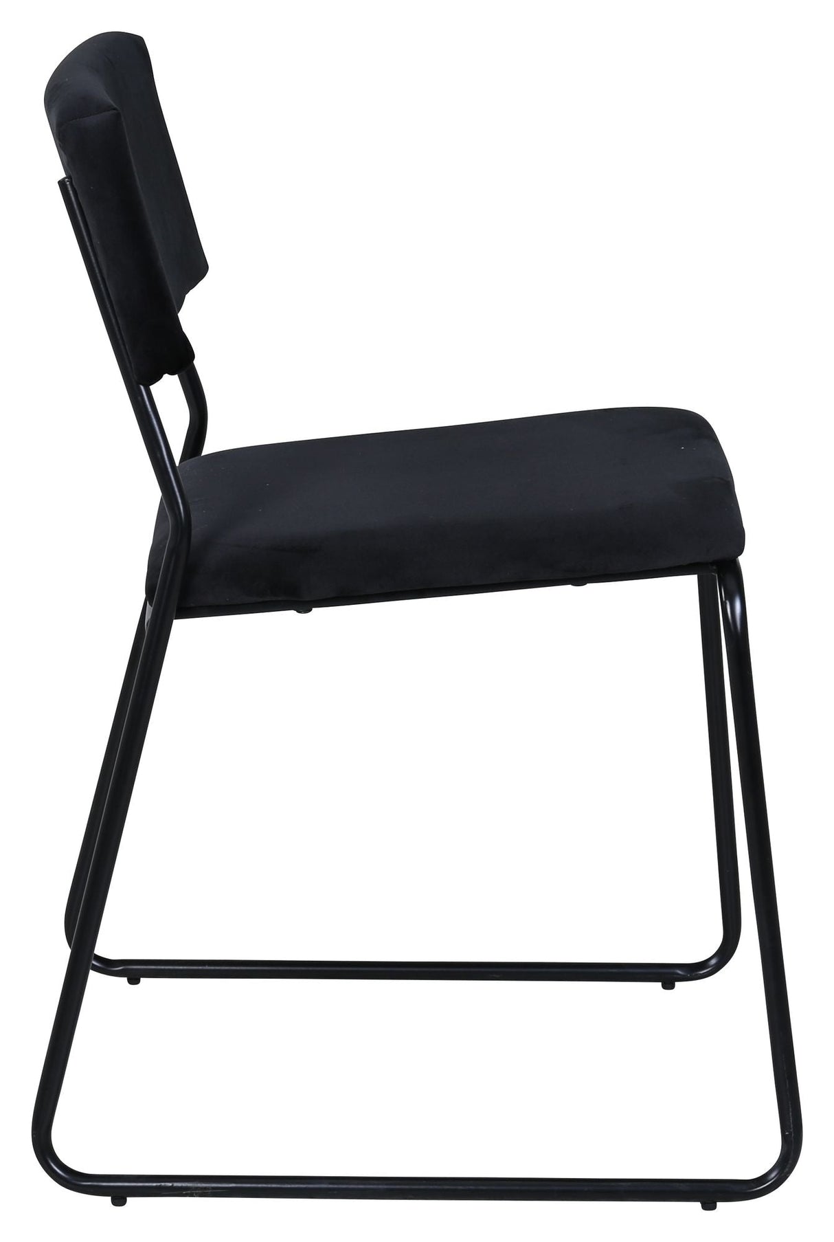 Kenth Spisebordsstol, Sort Velour/Jern - Unoliving.com