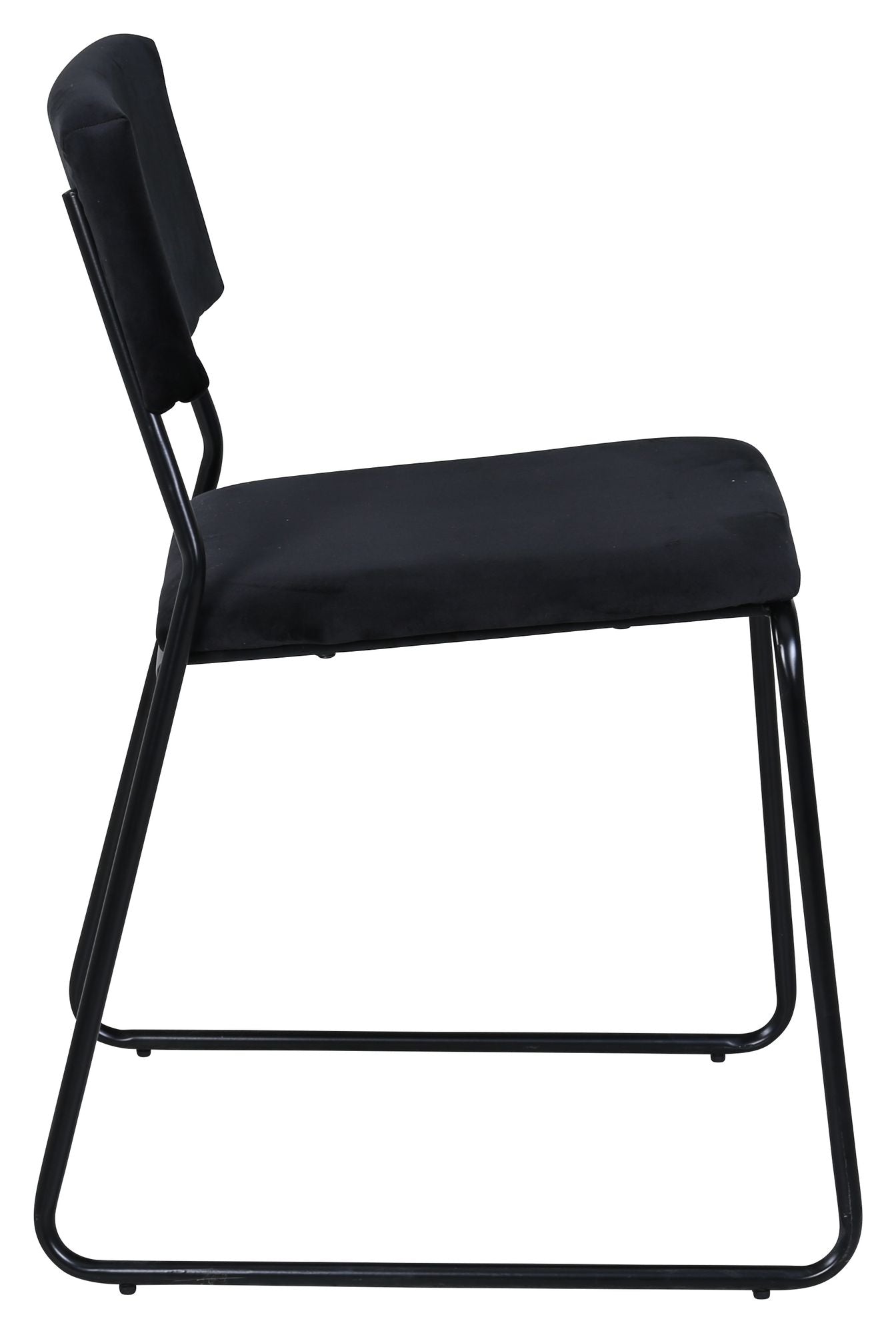 Kenth Spisebordsstol, Sort Velour/Jern - Unoliving.com