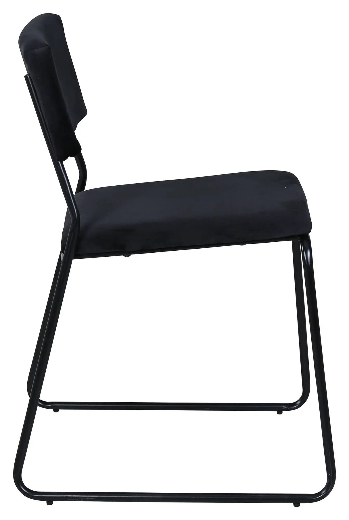 Kenth Spisebordsstol, Sort Velour/Jern - Unoliving.com