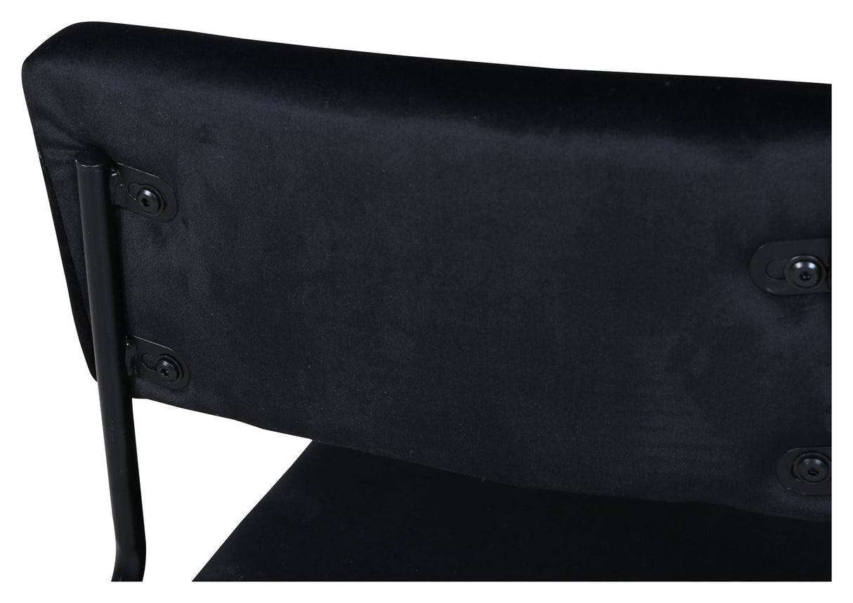 Kenth Spisebordsstol, Sort Velour/Jern - Unoliving.com