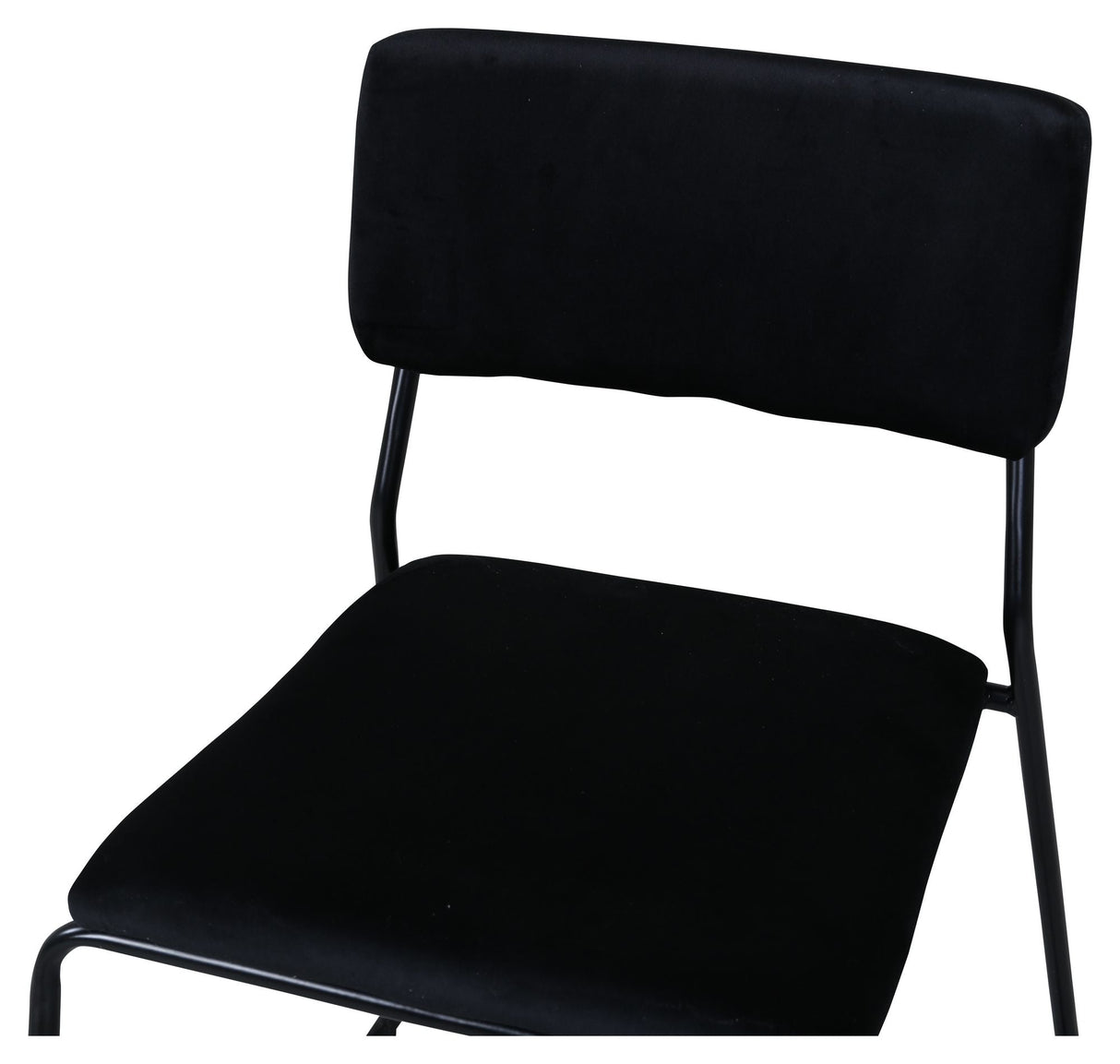 Kenth Spisebordsstol, Sort Velour/Jern - Unoliving.com