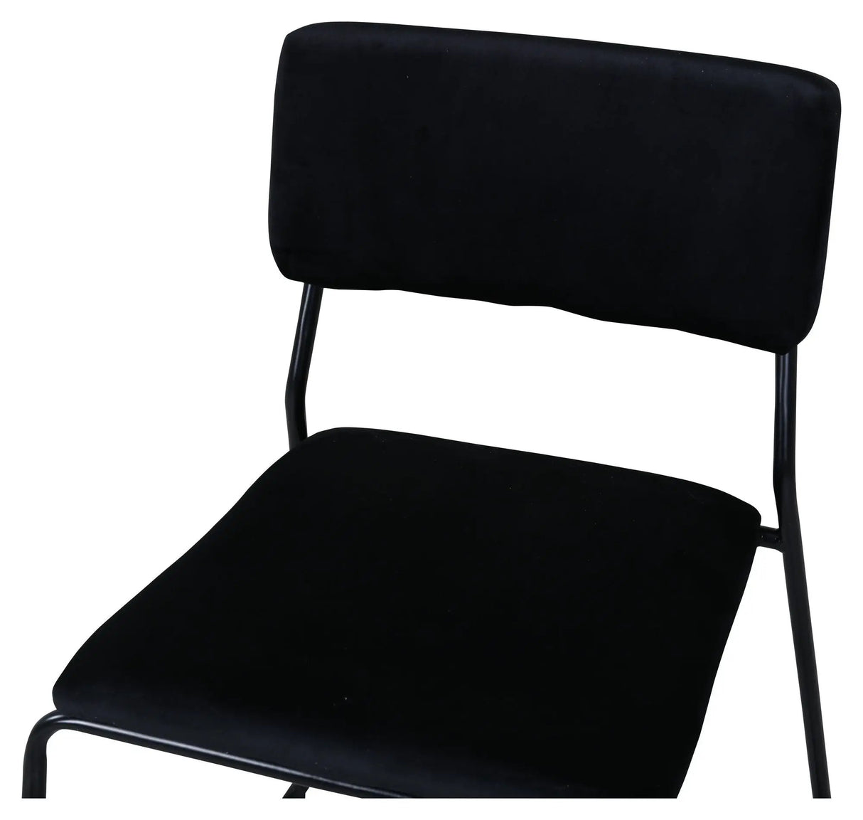 Kenth Spisebordsstol, Sort Velour/Jern - Unoliving.com