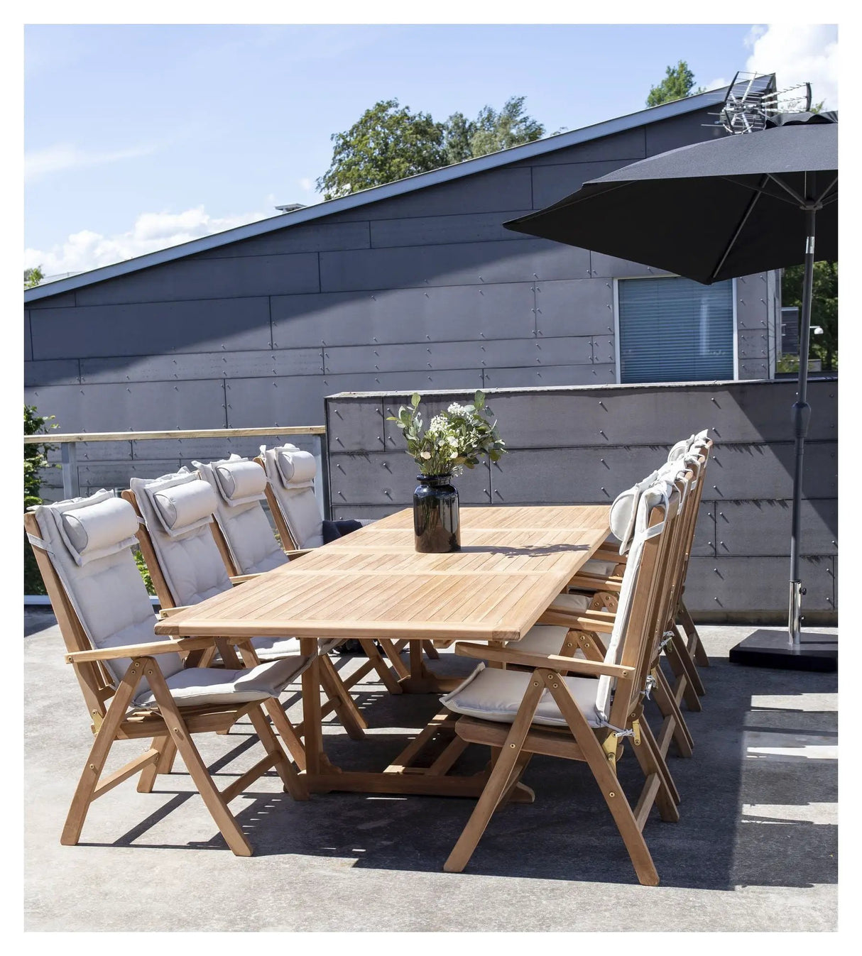 Kenya Havebord 195/295*110, Teak