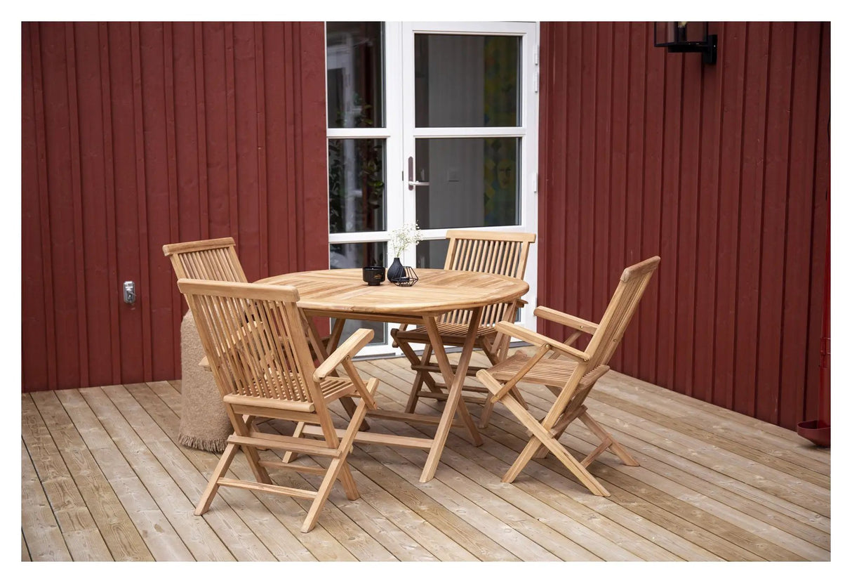 Kenya Havebord Ø120, Teak