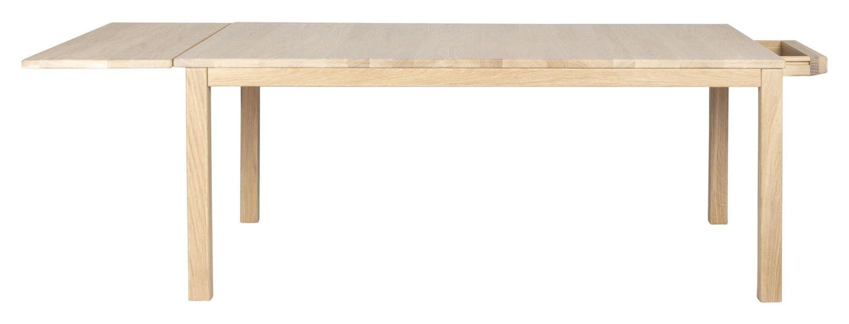 Klassik 6C Sofabord m. skuffe, 130x85, Hvidolieret eg - Unoliving.com