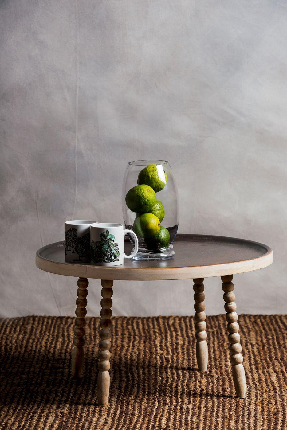 Knoxville Sofabord Ø60 cm, Mangotræ - Unoliving.com